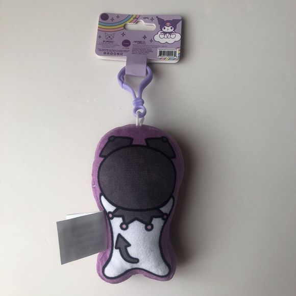 Kuromi Sanrio Hello Kitty Plush Backpack Clip Keychain NWT 2023 New Purple - Picture 9 of 9